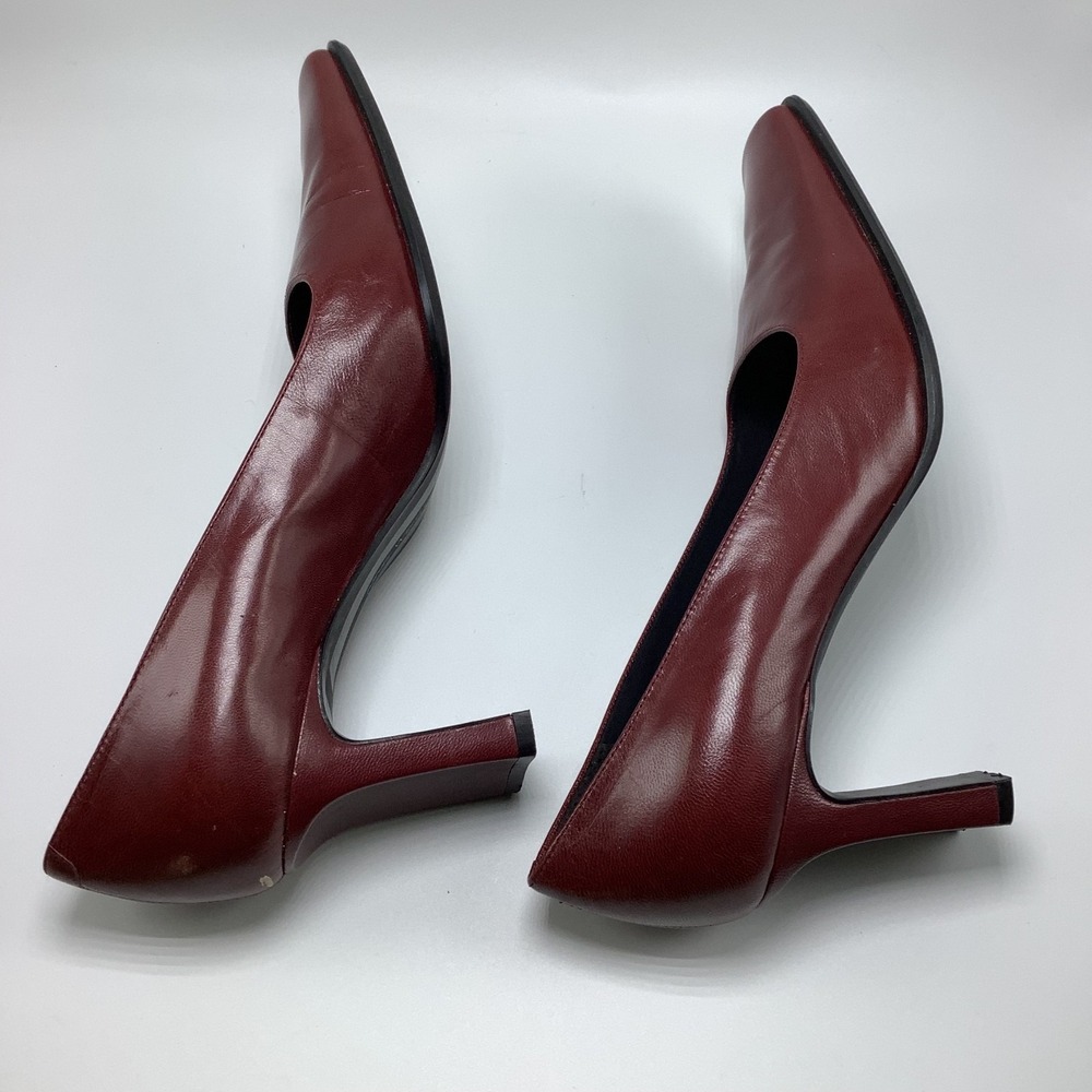 Cloud 9 Burgundy Square Toe Pumps 8.5M - Picture 6 of 11